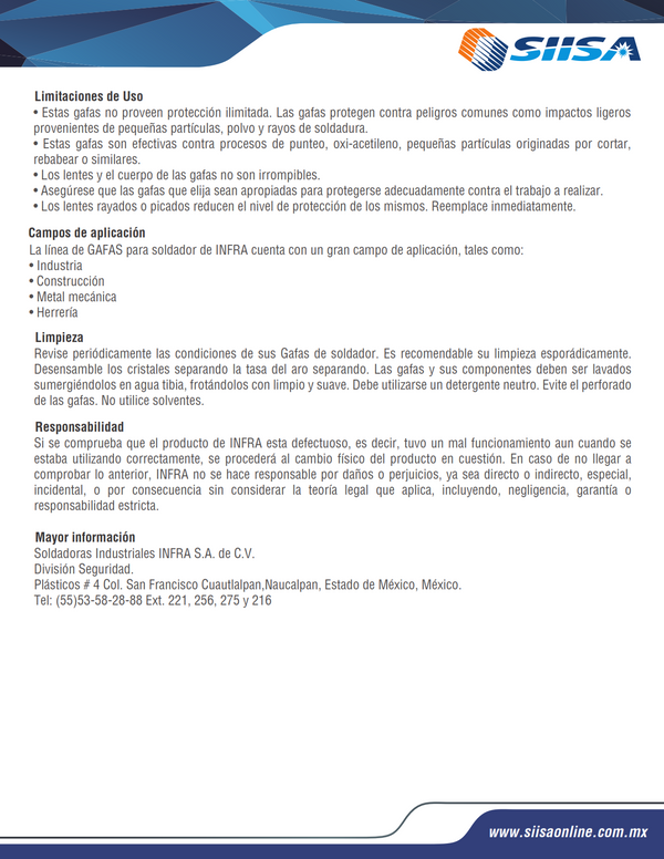 Gogle para Soldador Mod.2SG002C SIISA