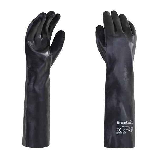 Guante PCV 45cm para Ácidos 44-418 Negro