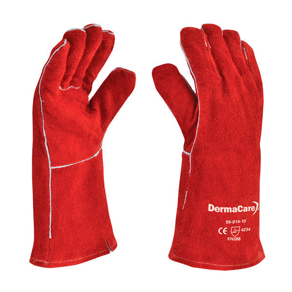 Guante Soldador Forrado Rojo Derma Care 99-814