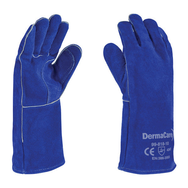 Guante Soldador Forrado Azul Derma Care 99-818