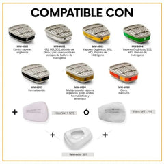 Mascarilla Media Cara (6200) 3M