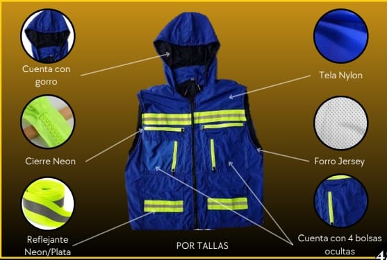 Chaleco Reflectivo con Gorro