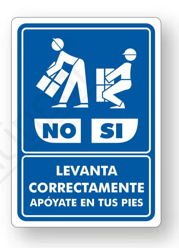 Señalamiento Levanta Correctamente Mod.737