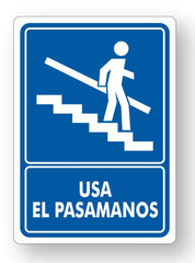 Señalamiento Usa el Pasamanos (Bajar) Mod.748