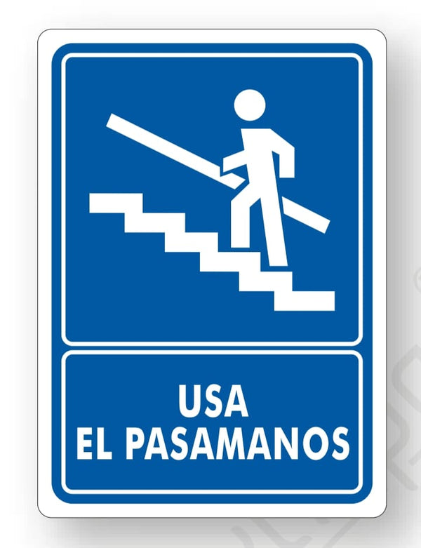 Señalamiento Usa el Pasamanos (Subir) Mod.749