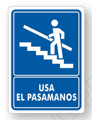 Señalamiento Usa el Pasamanos (Subir) Mod.749
