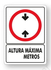 Señalamiento Altura Máxima... Mod.807