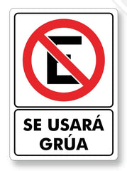 Señalamiento Se Usara Grúa Mod.828