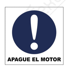 Señalamiento Apague el Motor Mod.925
